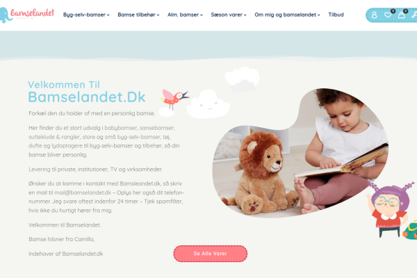 bamselandet.dk landingpage bamselandet.dk landingpage